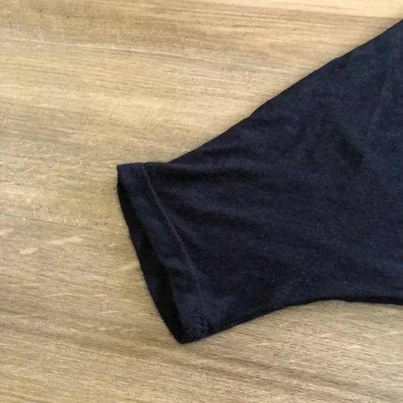 Boston Proper Off the Shoulder Asymmetric Dolman Sleeve Black Knit Top SM - Picture 3 of 5